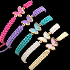 Braided butterfly bracelet
