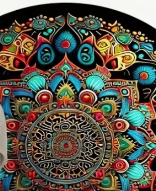 Bohemian mandala door mat