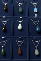 Teardrop crystal stone pendant