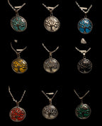 Tree of Life silver and stone pendant