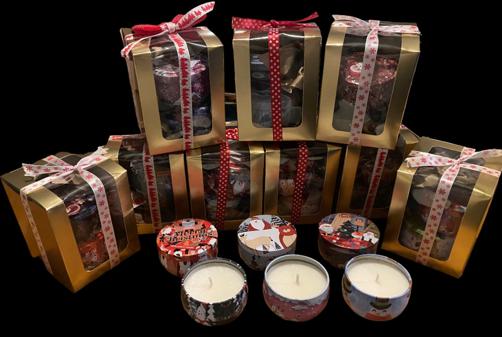 Tin candle gift set