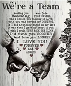 Couples wooden love plaque