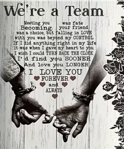 Couples wooden love plaque