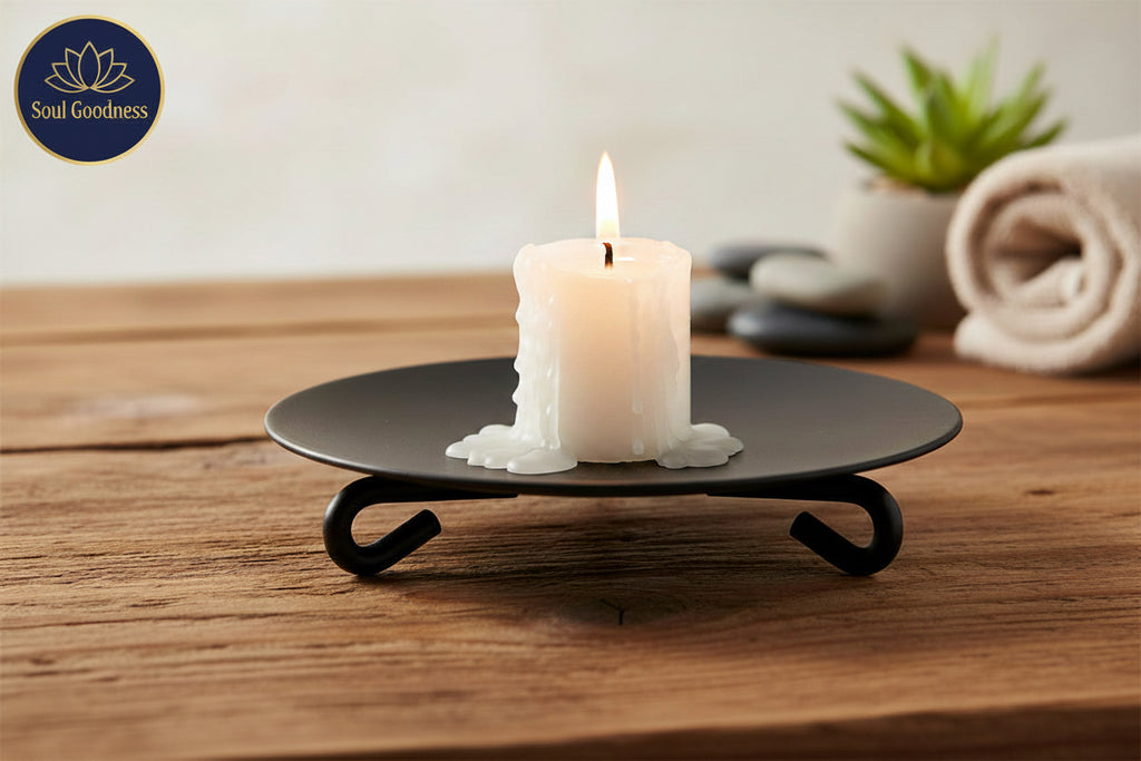 Metal Candle Plate Holder