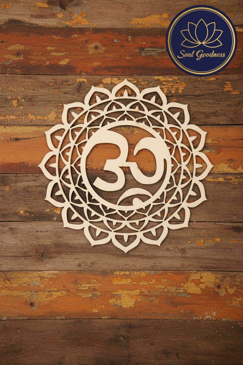 Wooden chakra hanging wall Art