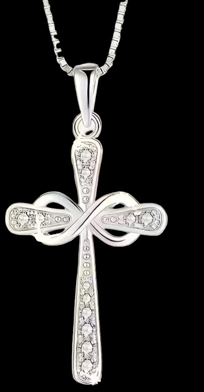 Sterling silver chain & cross