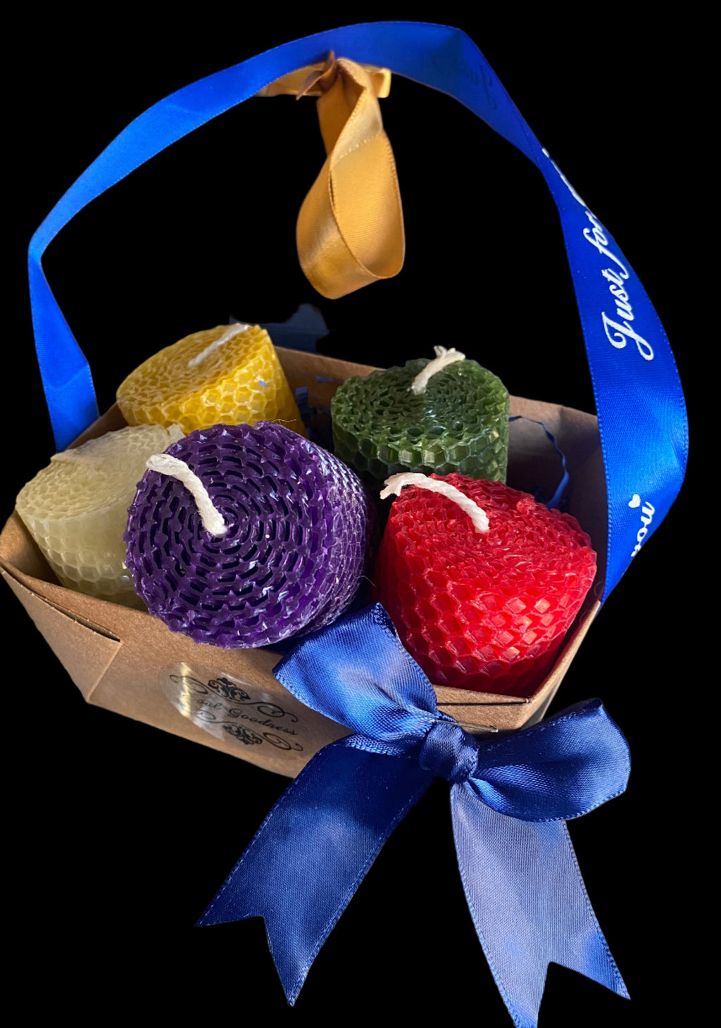 Beeswax candle gift basket