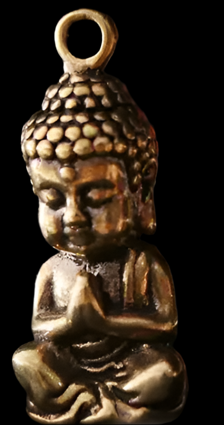 Mini brass buddha pendant