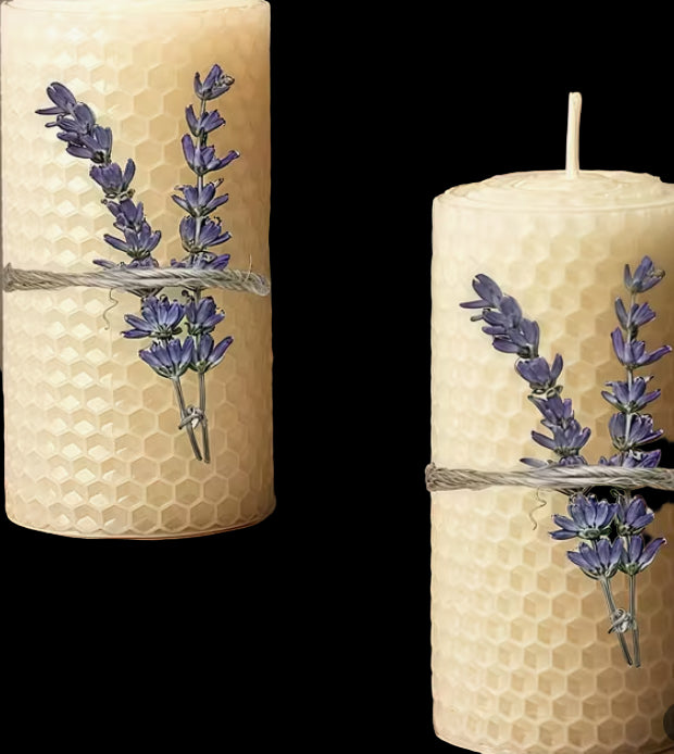 Beeswax 2 piece candles