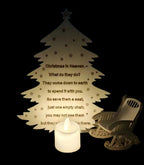 Christmas tree remembrance candle holder.