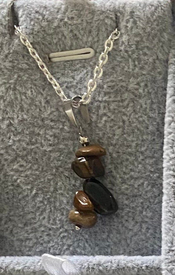 Gemstone cluster necklace