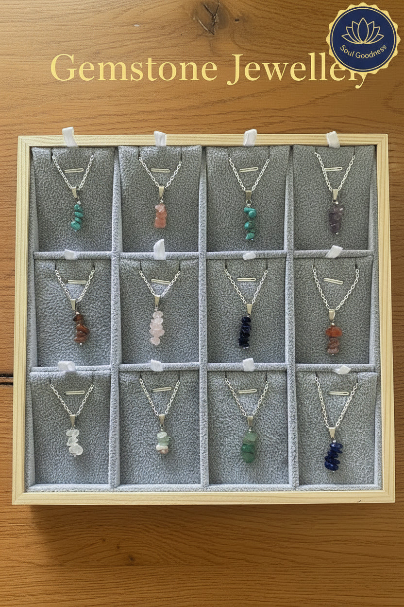 Gemstone cluster necklace