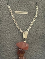 Gemstone cluster necklace