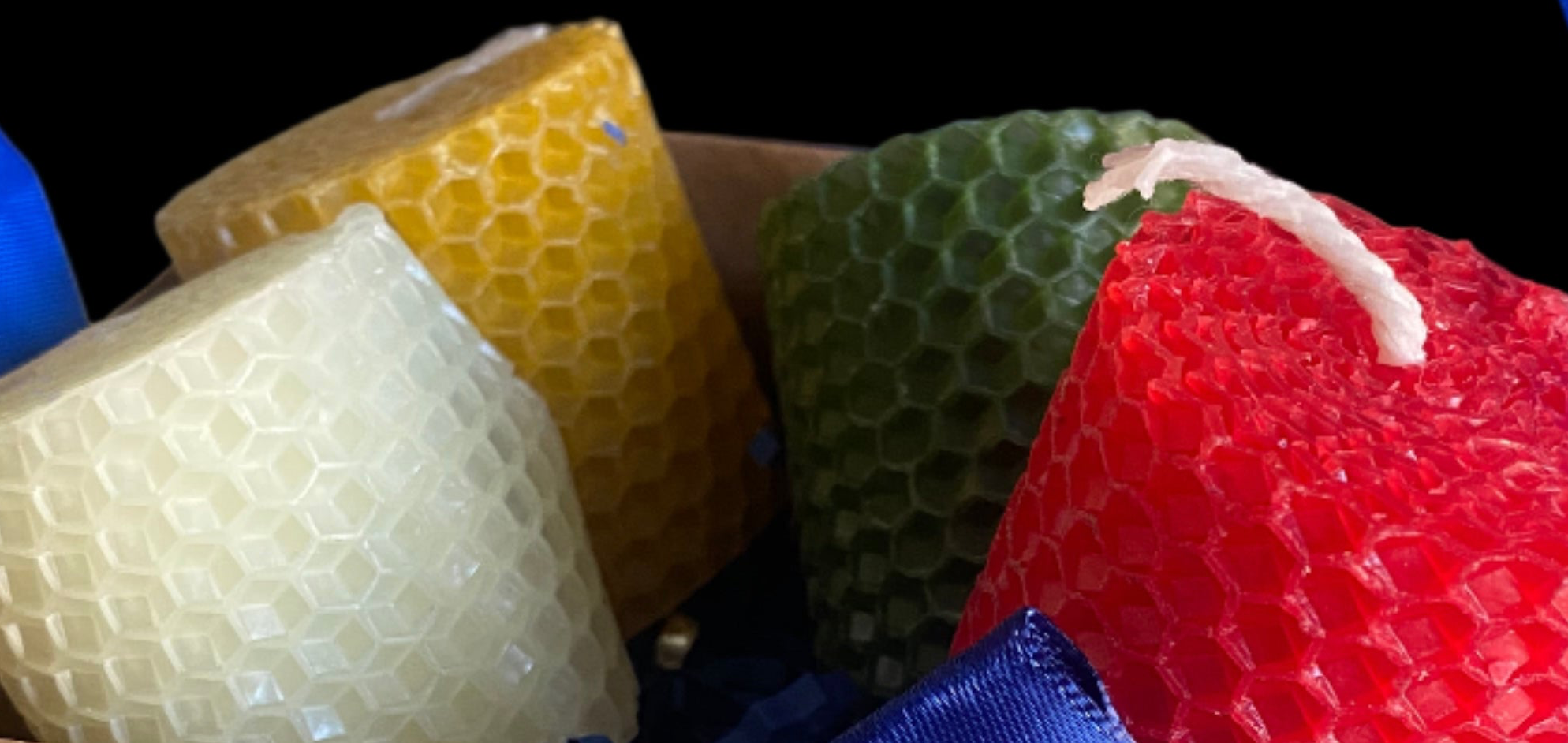 Beeswax candle gift basket