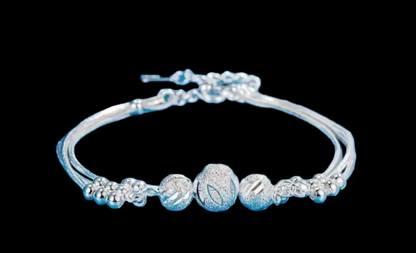Sterling silver sphere bracelet