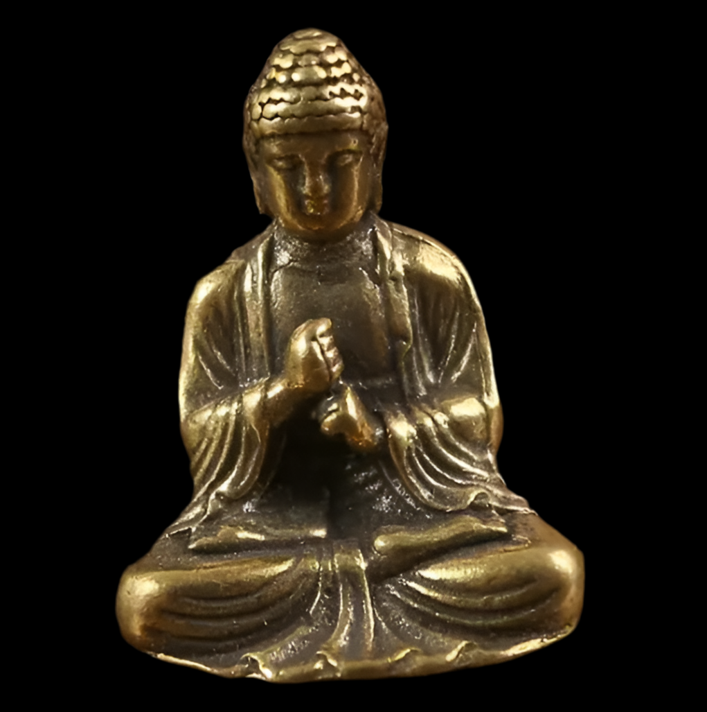Mini brass buddha figurine