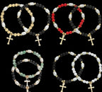 Beaded cross bracelet 2 piece.