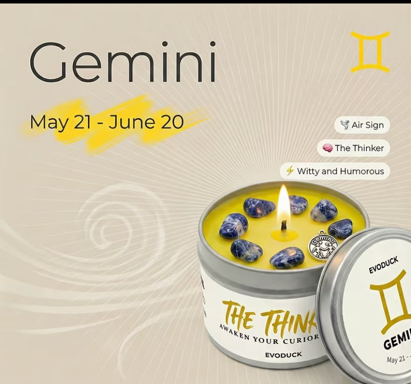 Zodiac gemstone scented Candles