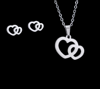 Hypoallergenic pendant and earring set