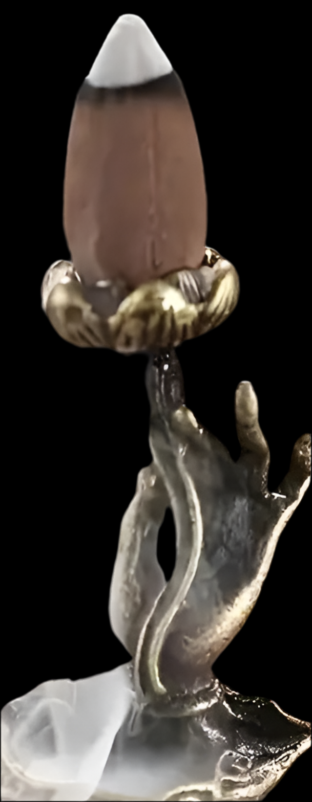 Back flow lotus hand burner