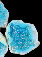 Natural blue agate stone