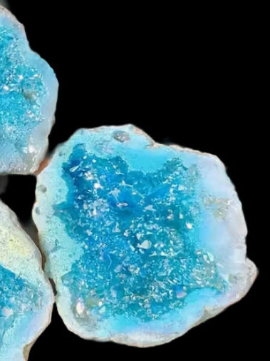 Natural blue agate stone