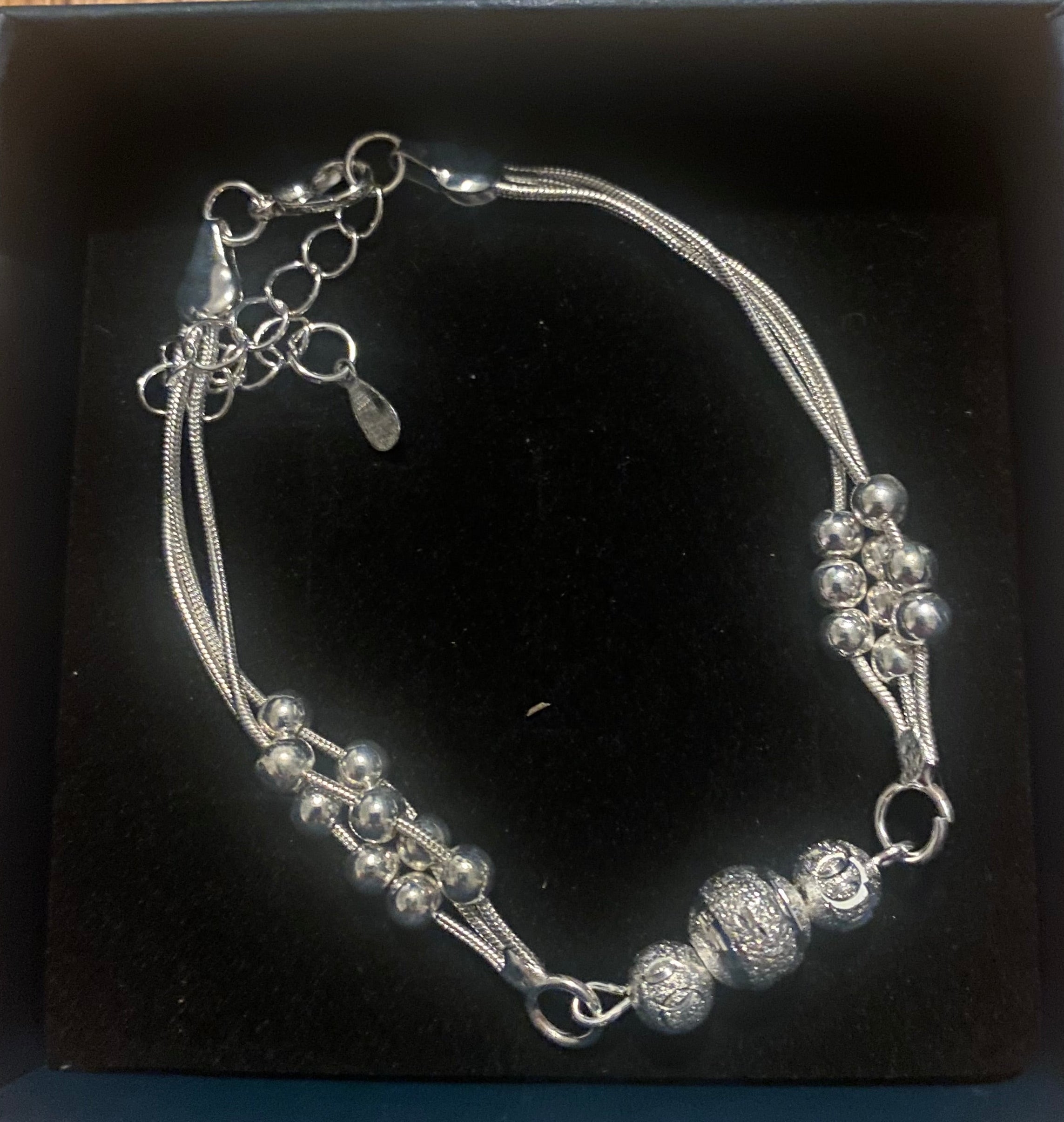 Sterling silver sphere bracelet