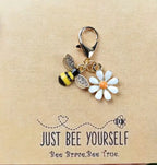 Just bee yourself keychain