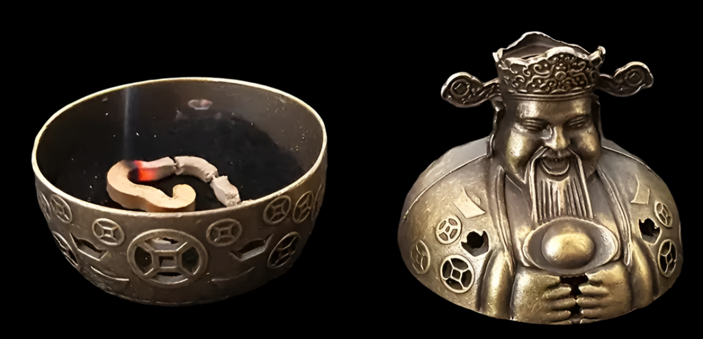 God of wealth incense burner