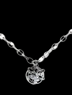 Sterling silver chain with Zirconia diamond