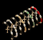 Beaded cross bracelet 2 piece.