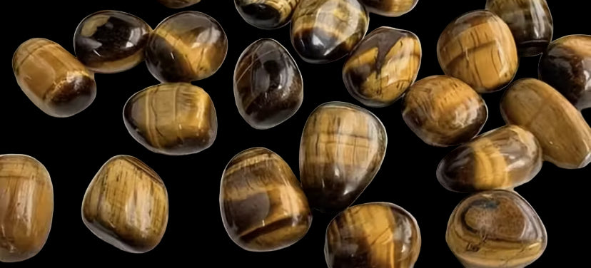Tiger eye polished stones