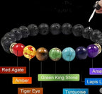 Chakra lava bracelet