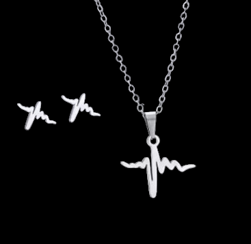 Hypoallergenic pendant and earring set