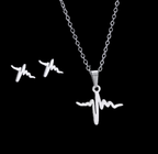 Hypoallergenic pendant and earring set