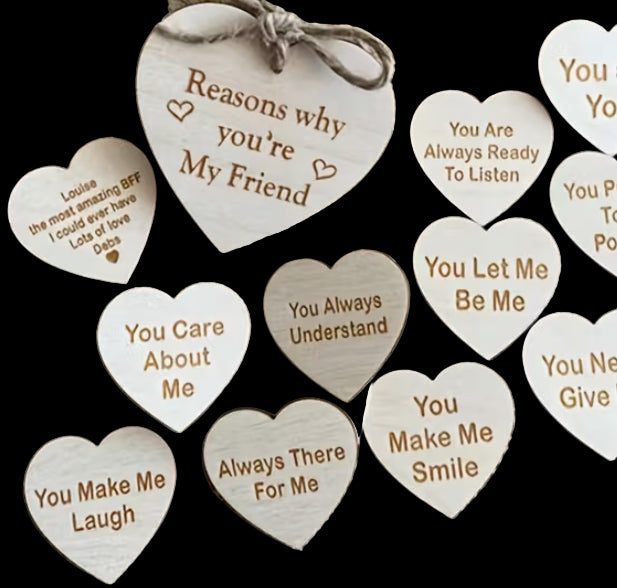 Wooden why you are my friend box