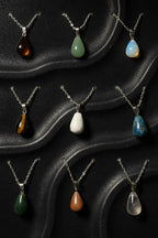 Teardrop crystal stone pendant