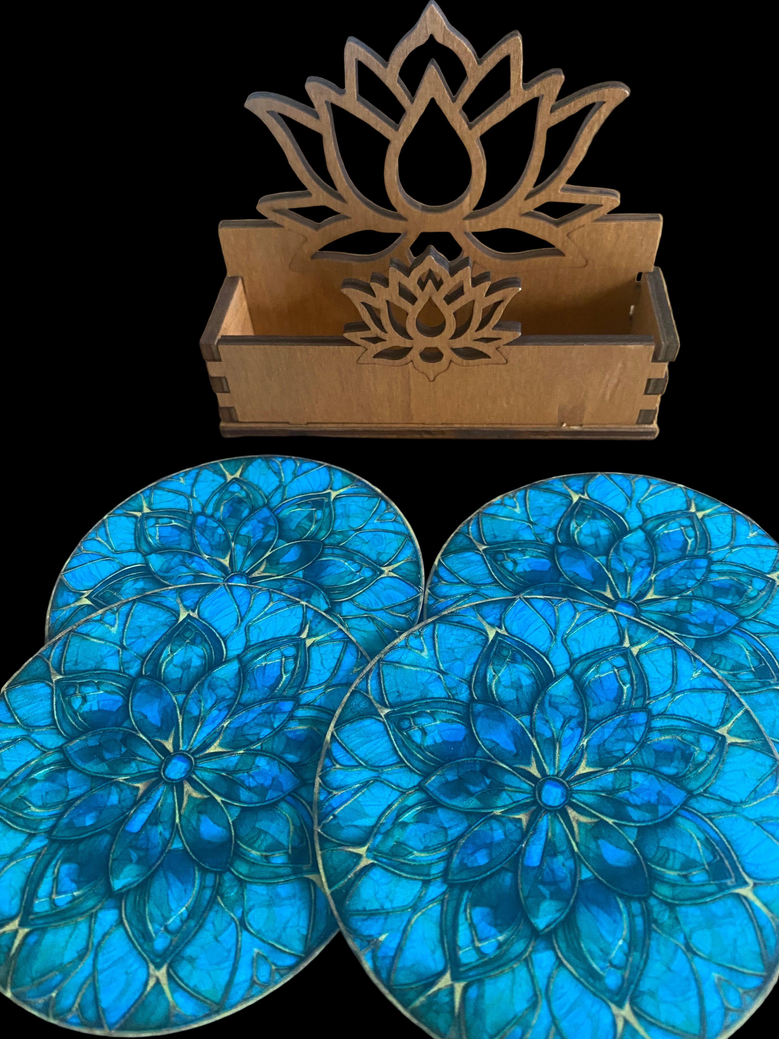 Coasters 4 piece blue