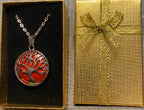 Tree of Life silver and stone pendant