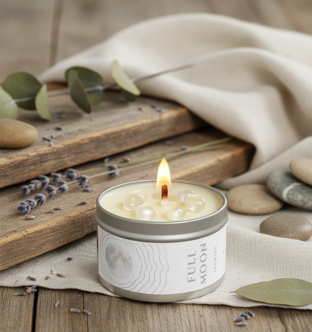 Moon phase candles