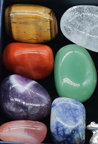 Seven piece Chakra stone set