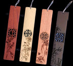 4 piece wooden bookmark