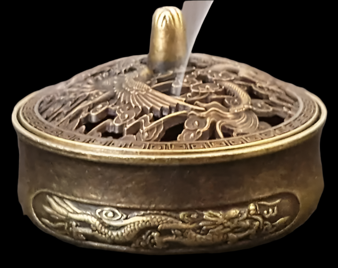 Mini wealth bell incense burner