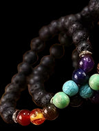 Chakra lava bracelet