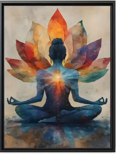 Lotus Flower meditation canvas print