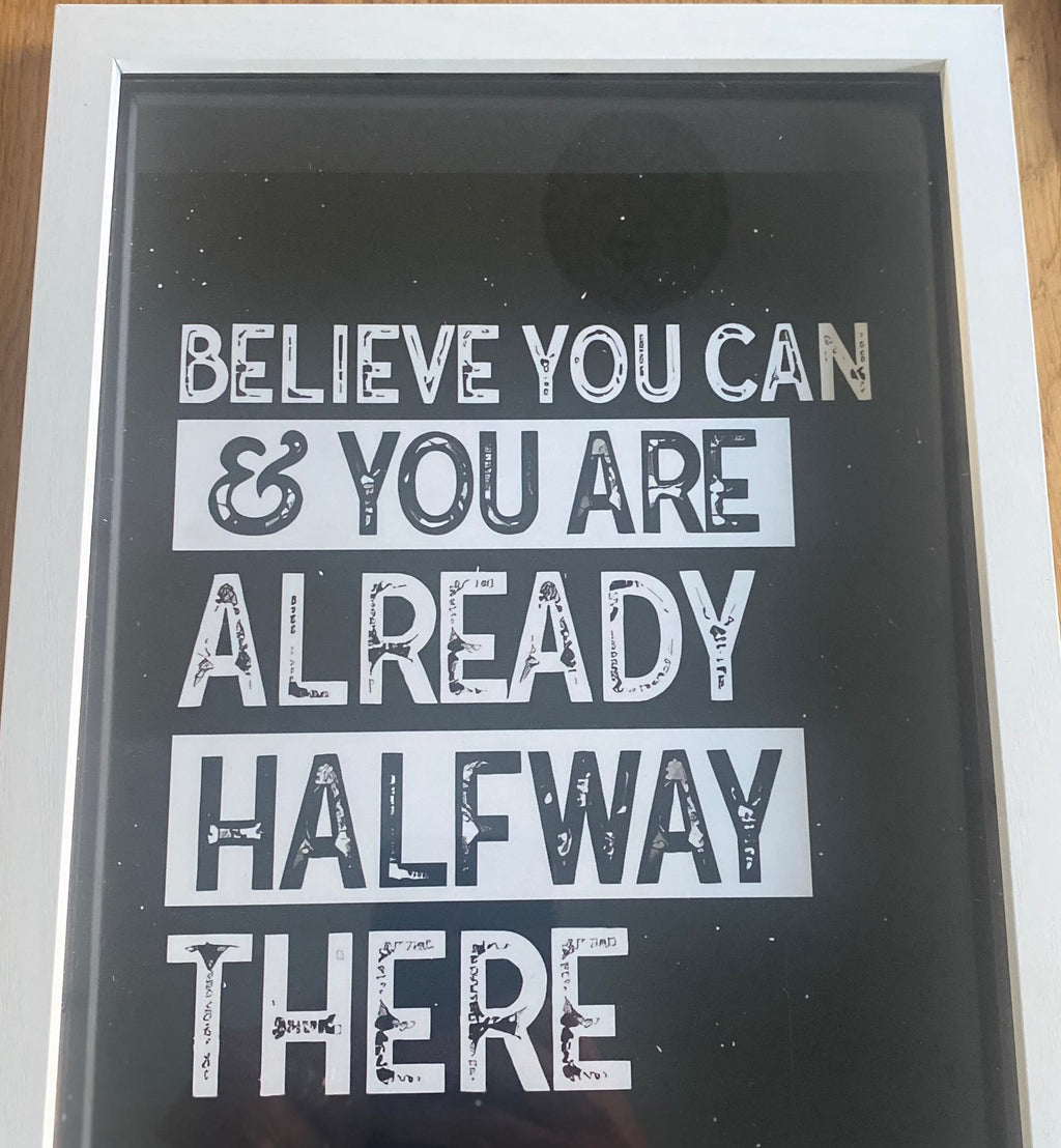 Wooden framed wall affirmations