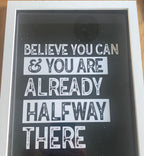 Wooden framed wall affirmations