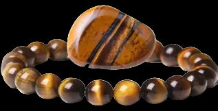 Polished stone and bracelet set.