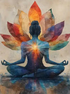 Lotus Flower meditation canvas print