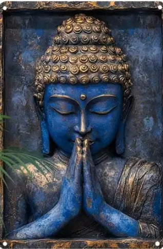 Buddha wooden wall picture